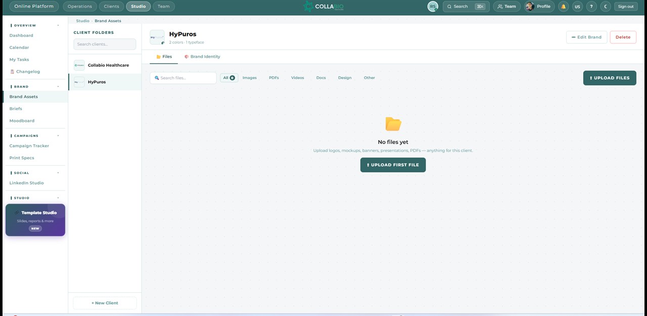 Collabio Platform — Studio